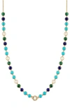 Eden Presley 2023 Semiprecious Stone & Diamond Closure Necklace In Multi