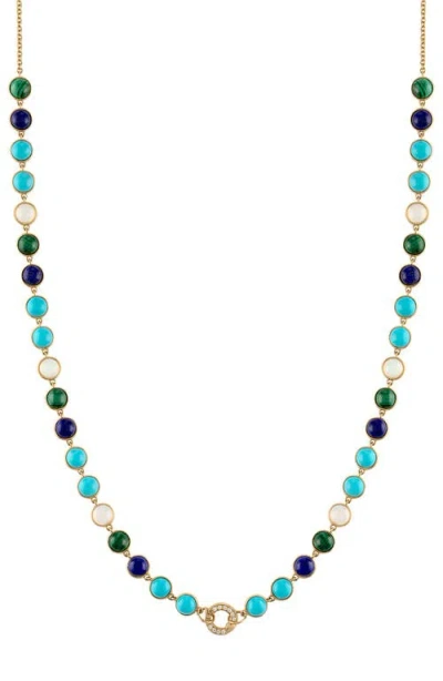 Eden Presley 2023 Semiprecious Stone & Diamond Closure Necklace In Multi