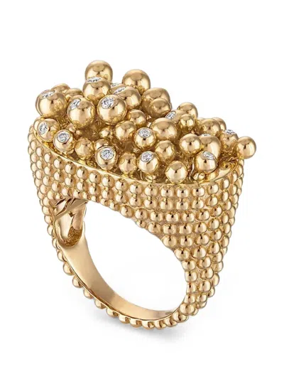 Eden Presley Bubbles Explosion Diamond Ring In Orange