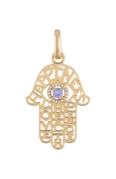 Eden Presley Cutout Hamsa Pendant In Gold
