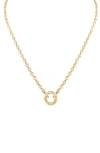 Eden Presley Diamond Bezel Front Closure Necklace In Gold