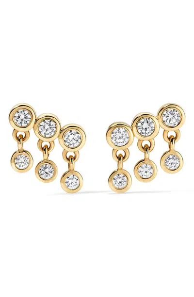Eden Presley Diamond Shaker Stud Earrings In Gold