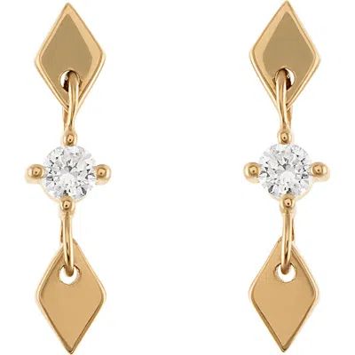 Eden Presley Diamond Shine Drop Earrings In Gold