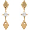 Eden Presley Diamond Shine Drop Earrings In Gold