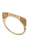 Eden Presley Horizon 14k Yellow Gold Diamond; Sapphire Bangle