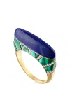 Eden Presley In Pieces 4k Yellow Gold Diamond Ring In Blue