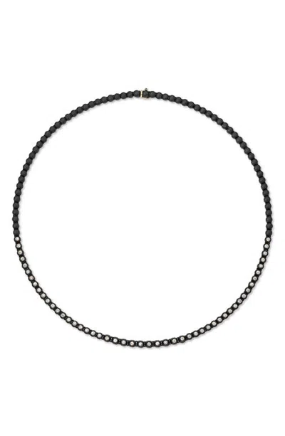 Eden Presley In The Black 14k Gold Diamond Tennis Necklace