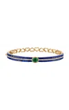 Eden Presley Knock On Lapis 14k Yellow Gold Love Bangle In Blue
