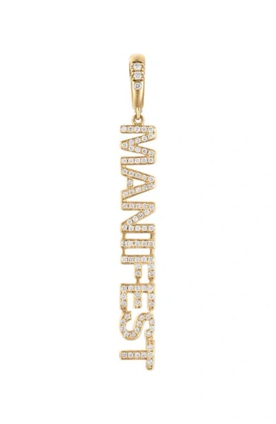 Eden Presley Manifest 2020 Mantra Pendant In Gold