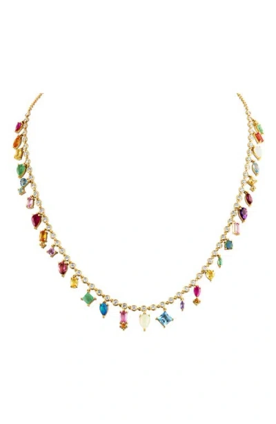 Eden Presley Rainbow Collar Necklace In Gold