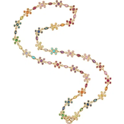 Eden Presley Sapphire & Diamond In Sync Necklace In Multi