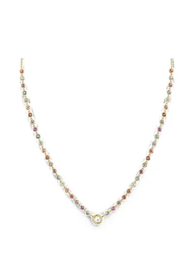 Eden Presley Sapphire And Diamond Necklace In Gold