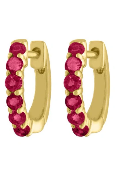 Eden Presley Sapphire Huggie Hoop Earrings In Gold