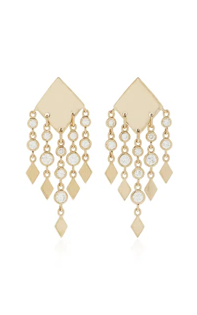 Eden Presley Shine 14k Yellow Gold Diamond Earrings In Neutral