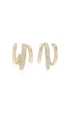 Eden Presley Shine 14k Yellow Gold Diamond Huggie Earrings