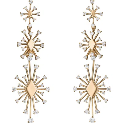 Eden Presley Sparkler Transform Diamond Drop Earrings In Gold