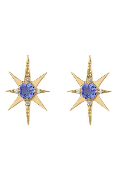 Eden Presley Starburst Stud Earrings In Gold