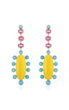 Eden Presley Sunny 14k Yellow Gold Vesuvianite Earrings In Multi