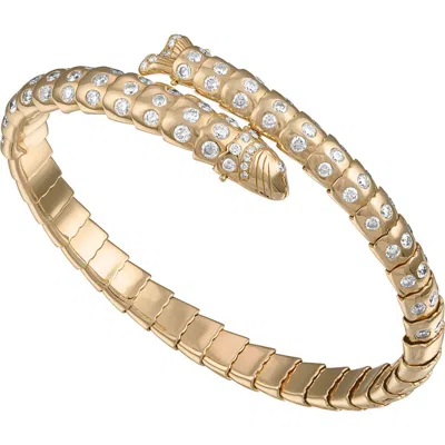 Eden Presley Swedish Fish Diamond Bypass Bracelet In White