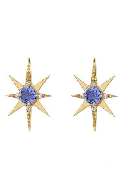 Eden Presley Tanzanite & Diamond Large Starburst Stud Earrings