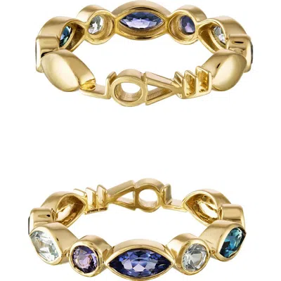 Eden Presley Tattoo Candy 14k Gold Sapphire Love Band