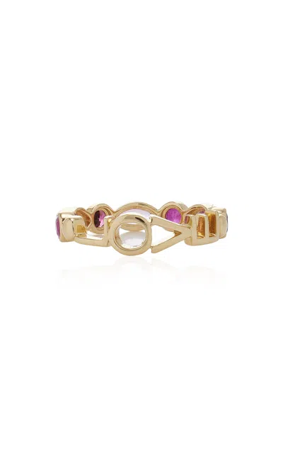 Eden Presley Tattoo Candy 14k Yellow Gold Ring In Pink