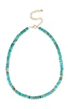 Eden Presley Turquoise 14k Yellow Gold Celestial Necklace In Blue