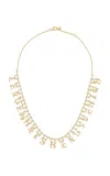 Eden Presley Vine Letter 14k Yellow Gold Diamond Necklace