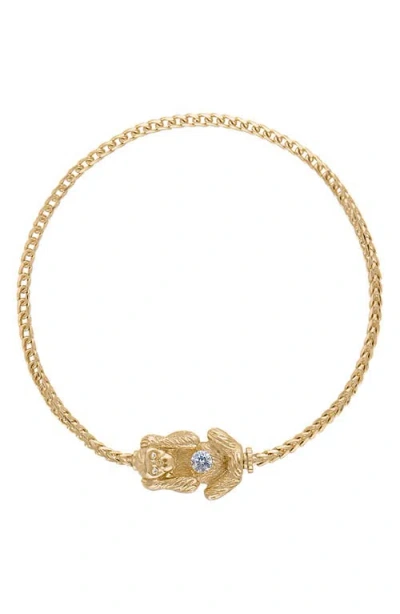 Eden Presley Wise Monkey Bracelet In Yellow Gold