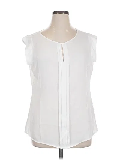 Pre-owned Eden Ruth Sleeveless Blouse In White