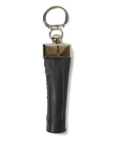 Eden Tan Lighter Holder Keyring In Black
