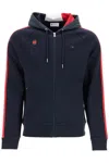 Shop Eden Park Navy Blue Zip Hoodie Cotton Polyester