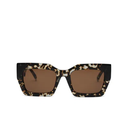 Edera Women's Brown Elio Retro Havana Acetate