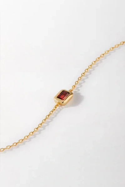 Edge Of Ember Deco Birthstone Bracelet In Gold