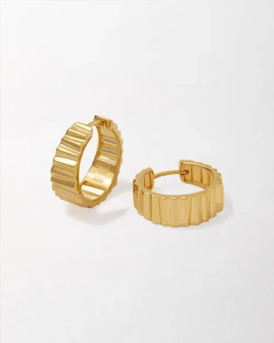 Edge Of Ember Flare Hoop Earrings In Gold