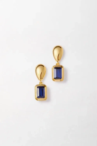 Edge Of Ember Pebble Birthstone Drop Earrings In Gold