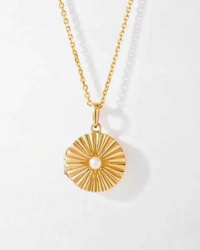 Edge Of Ember Radiant Pearl Locket Necklace In White