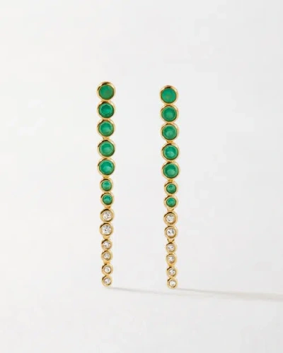 Edge Of Ember Serena Tennis Drop Earrings In Green
