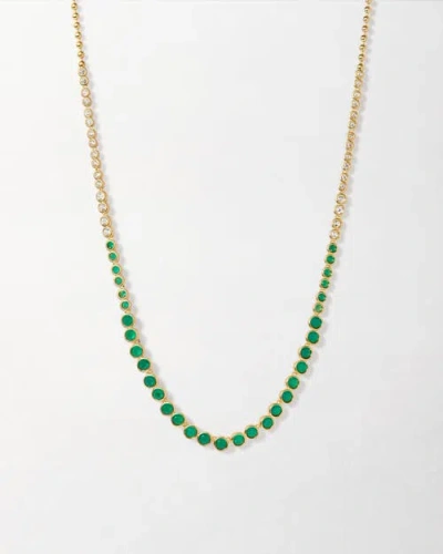 Edge Of Ember Serena Tennis Necklace In Gold