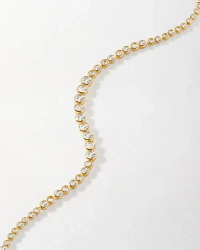 Edge Of Ember Serena Tennis White Bracelet In Gold