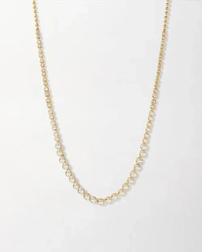 Edge Of Ember Serena Tennis White Necklace In Gold