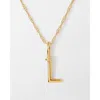 Edge Of Ember Solid Gold Initial Necklace