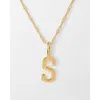 Edge Of Ember Solid Gold Initial Necklace