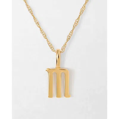 Edge Of Ember Solid Gold Initial Necklace