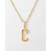 Edge Of Ember Solid Gold Initial Necklace