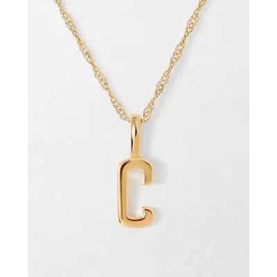 Edge Of Ember Solid Gold Initial Necklace