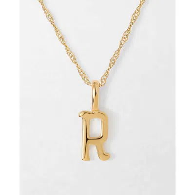 Edge Of Ember Solid Gold Initial Necklace In Red