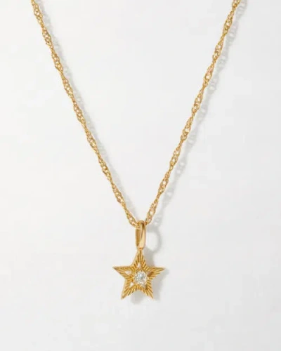 Edge Of Ember Star Diamond Pendant Necklace In Gold