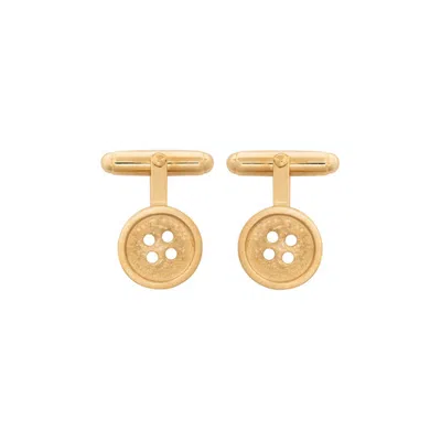 Edge Only Men's Button Cufflinks Gold Vermeil