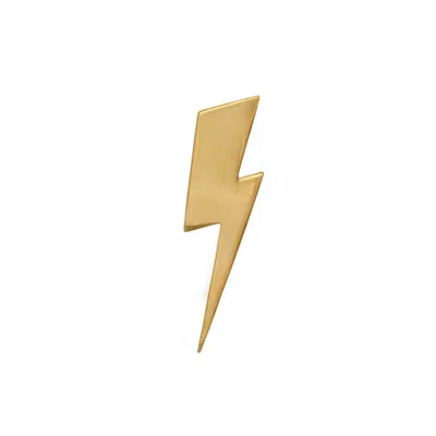 Edge Only Men's Flat Top Lightning Bolt Pin Gold Vermeil